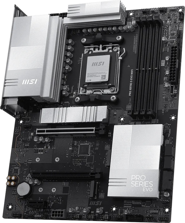 MSI PRO X870E-S EVO WIFI ATX Motherboard overview 1
