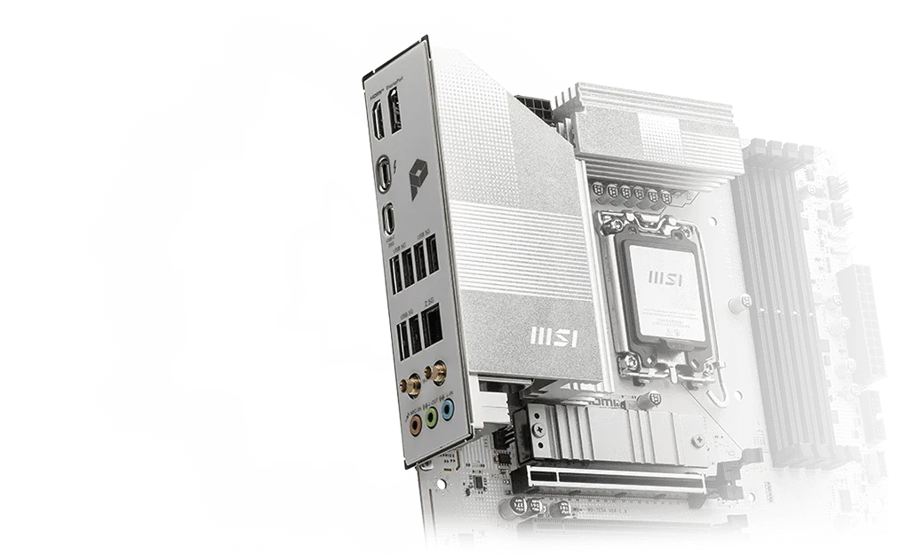 MSI PRO Z890-S WiFi Gaming Motherboard White overview 2