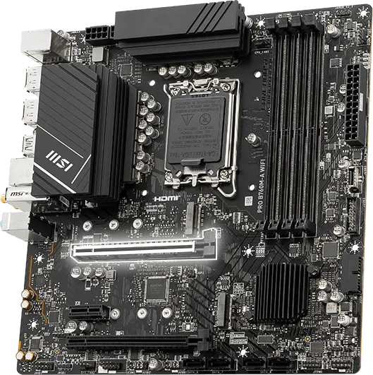 MSI Pro B760M-A WIFI DDR5 Motherboard Supports Intel 12th , 13th & 14th Gen Processors overview 4
