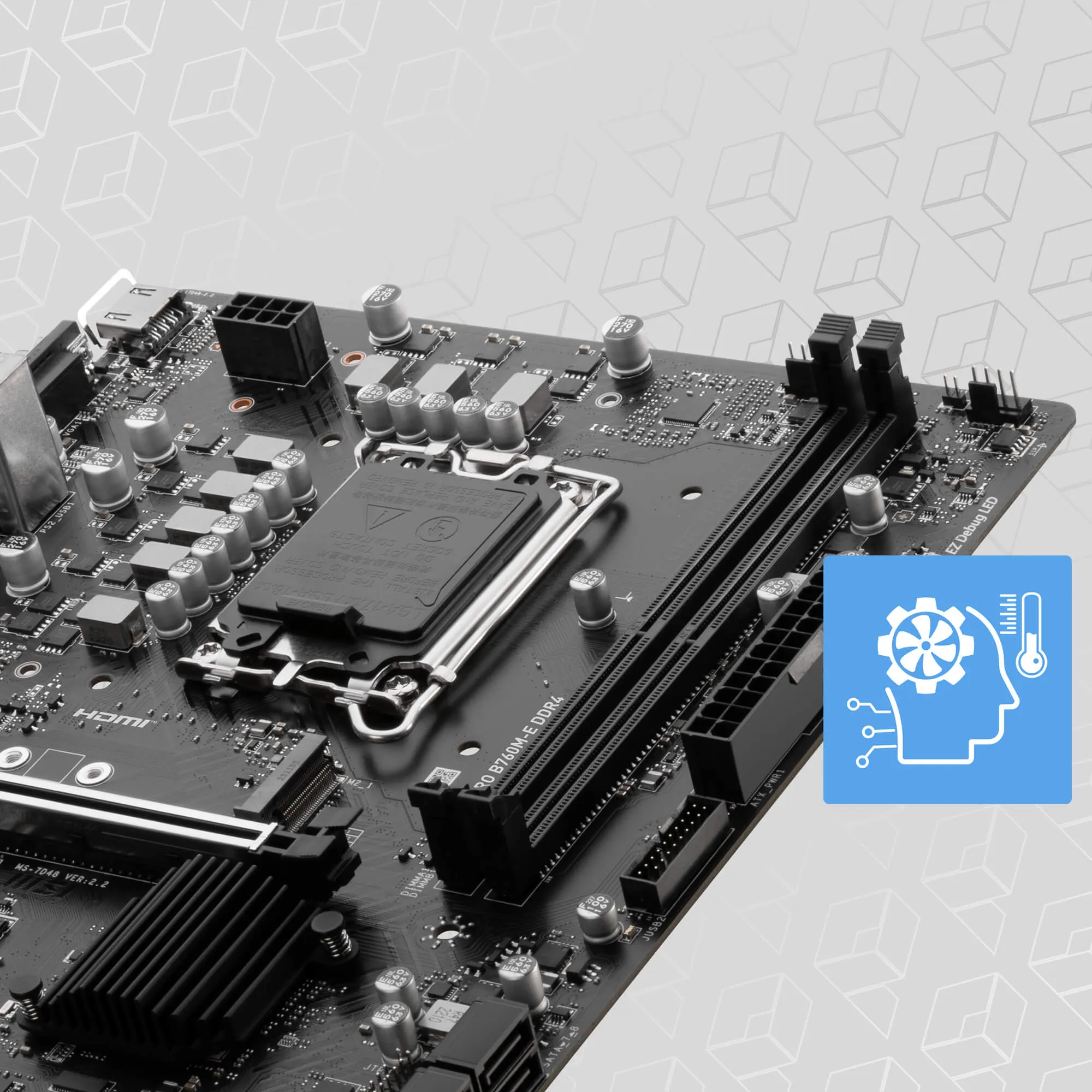 MSI Pro B760M-E DDR4 Intel Motherboard Supports Intel 12th , 13th & 14th Gen Processors overview 3
