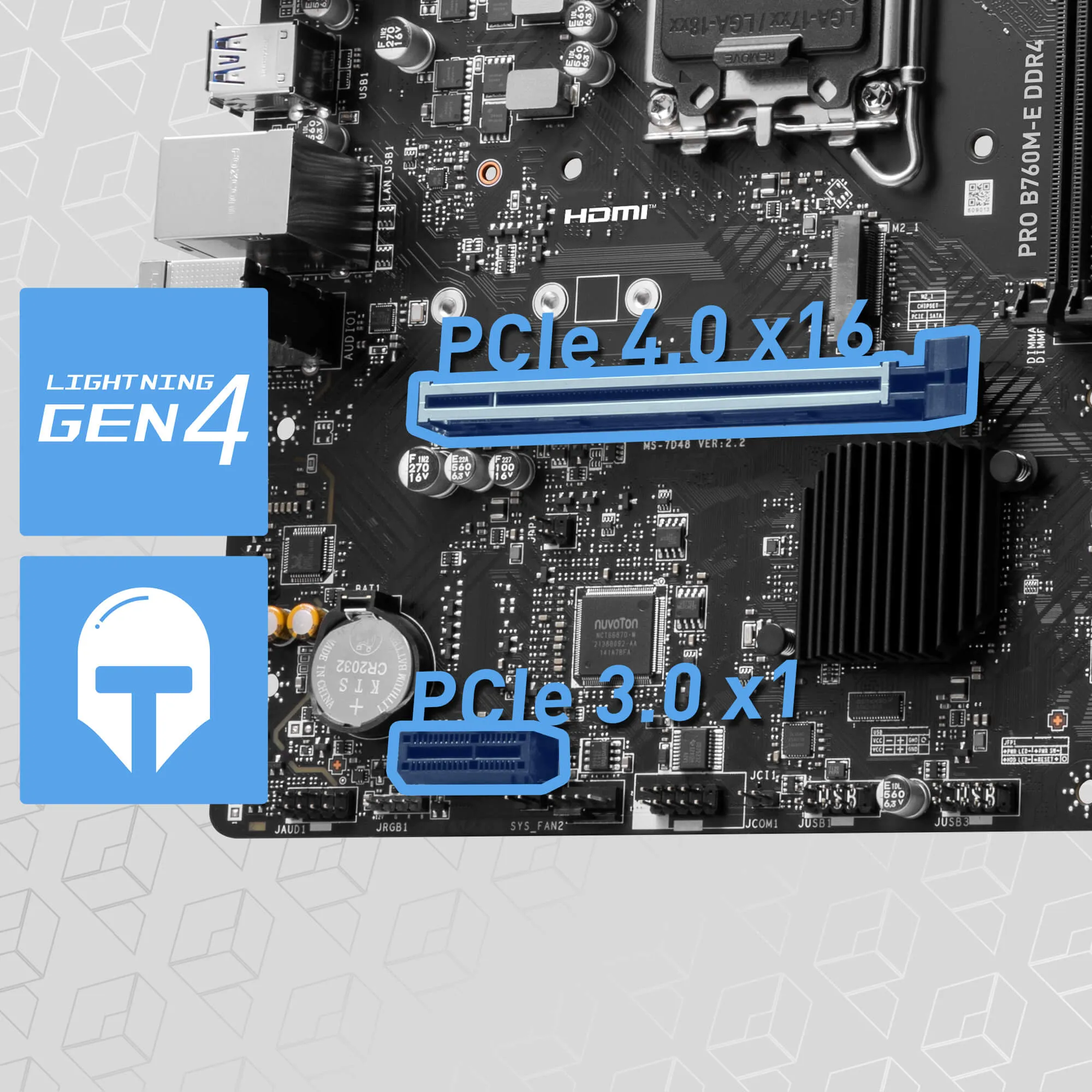 MSI Pro B760M-E DDR4 Intel Motherboard Supports Intel 12th , 13th & 14th Gen Processors overview 5