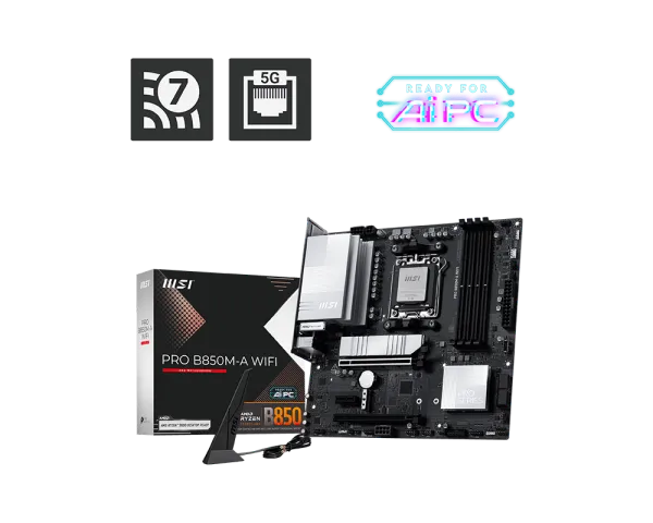 MSI Pro B850M-A WIFI M-ATX Motherboard overview 1