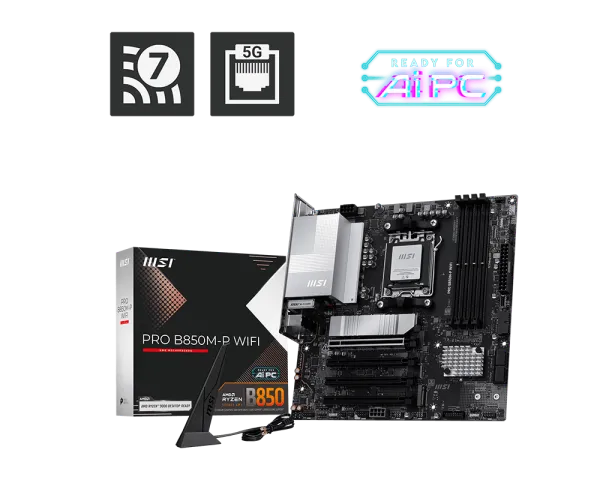 MSI Pro B850M-P WIFI M-ATX Motherboard overview 1