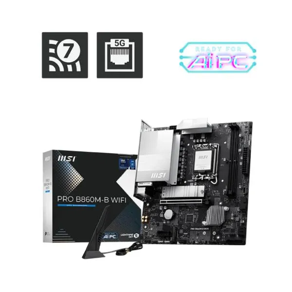 MSI Pro B860M-B Wifi7 DDR5 Intel Motherboard