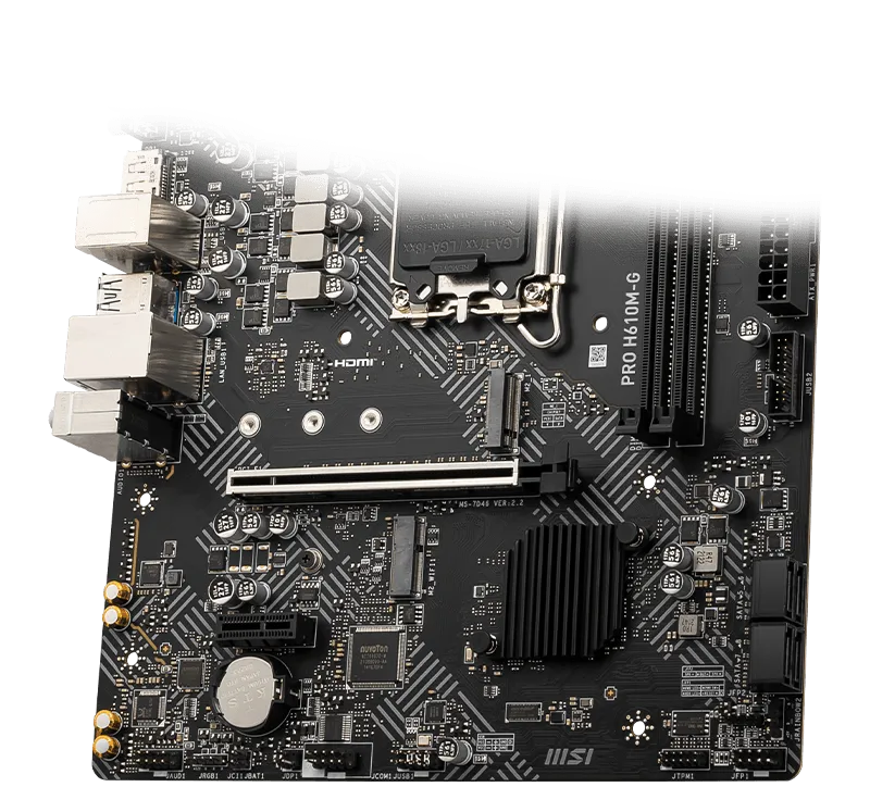 MSI Pro H610M-G WIFI DDR5 Motherboard overview 12