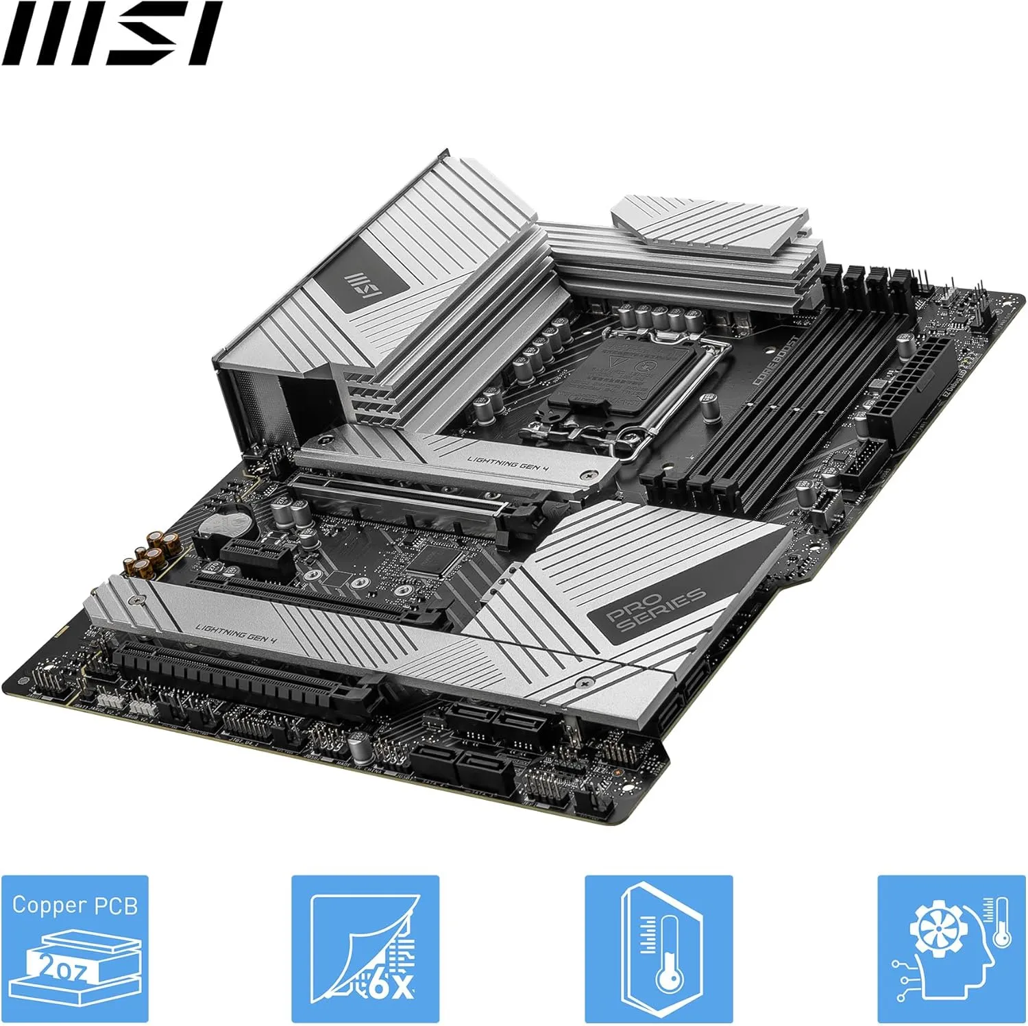 MSI Pro Z790-A Max WIFI Intel LGA 1700 ATX Motherboard Supports Intel 12th , 13th & 14th Gen Processors overview 2