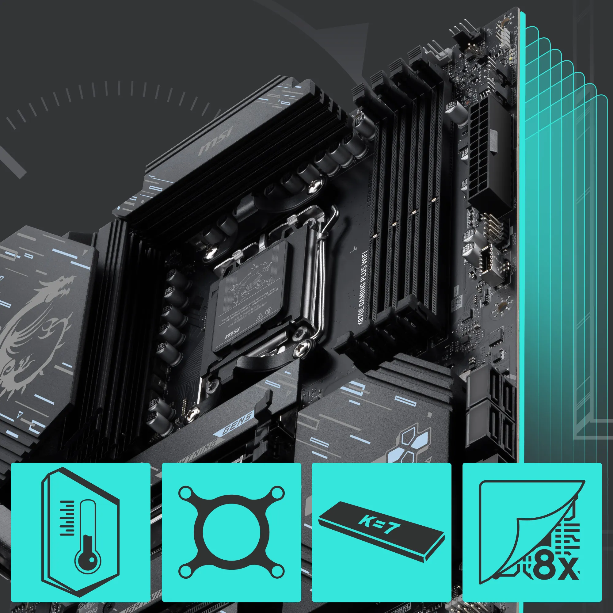 MSI X870E Gaming Plus WIFI ATX Motherboard overview 5