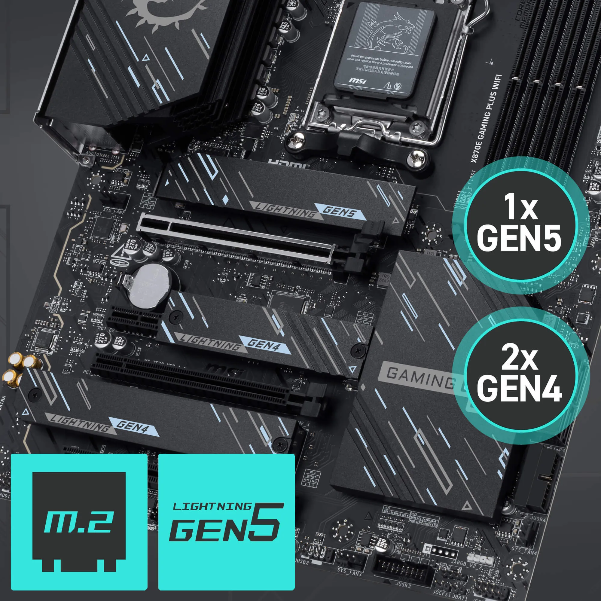 MSI X870E Gaming Plus WIFI ATX Motherboard overview 8