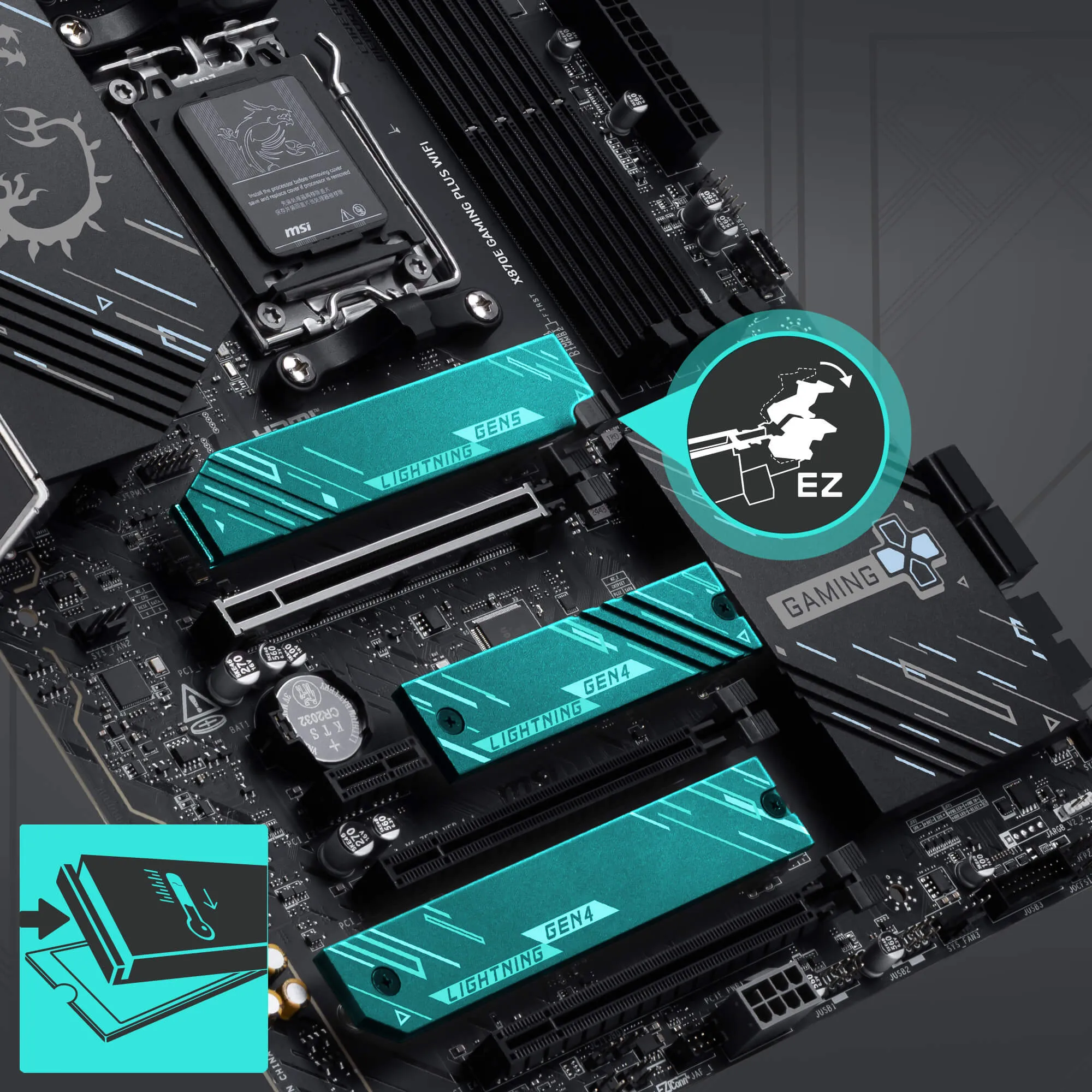 MSI X870E Gaming Plus WIFI ATX Motherboard overview 9