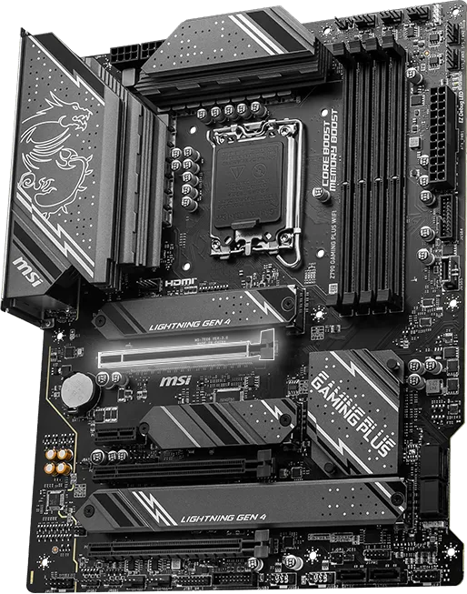 MSI Z790 Gaming Plus WIFI Intel LGA 1700 ATX Motherboard Supports Intel 12th , 13th & 14th Gen Processors overview 1