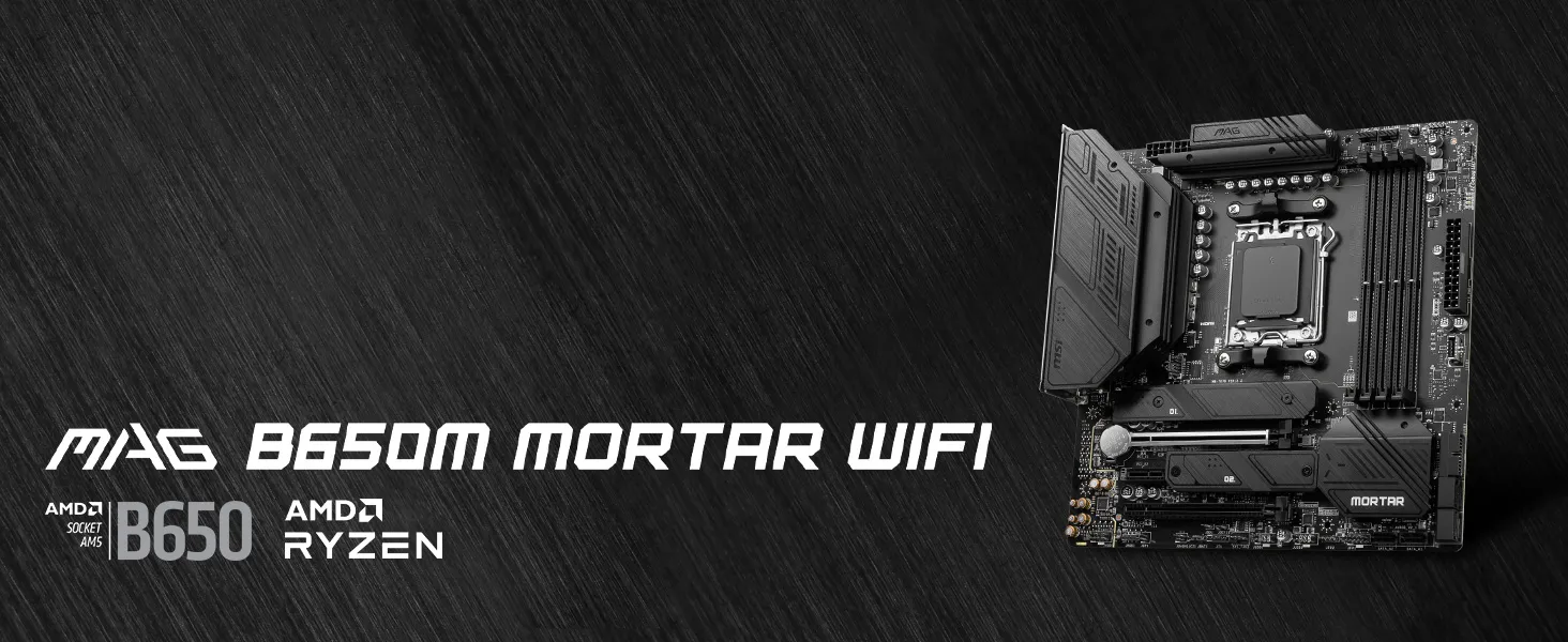 Msi Mag B650M Mortar Wifi AM5 Motherboard overview 1