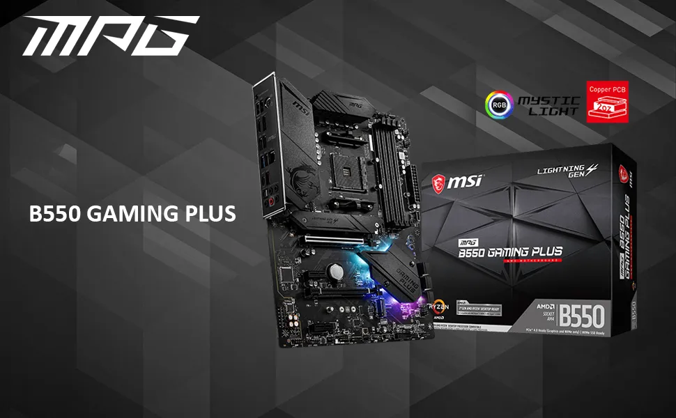 Msi Mpg B550 Gaming Plus Motherboard overview 1