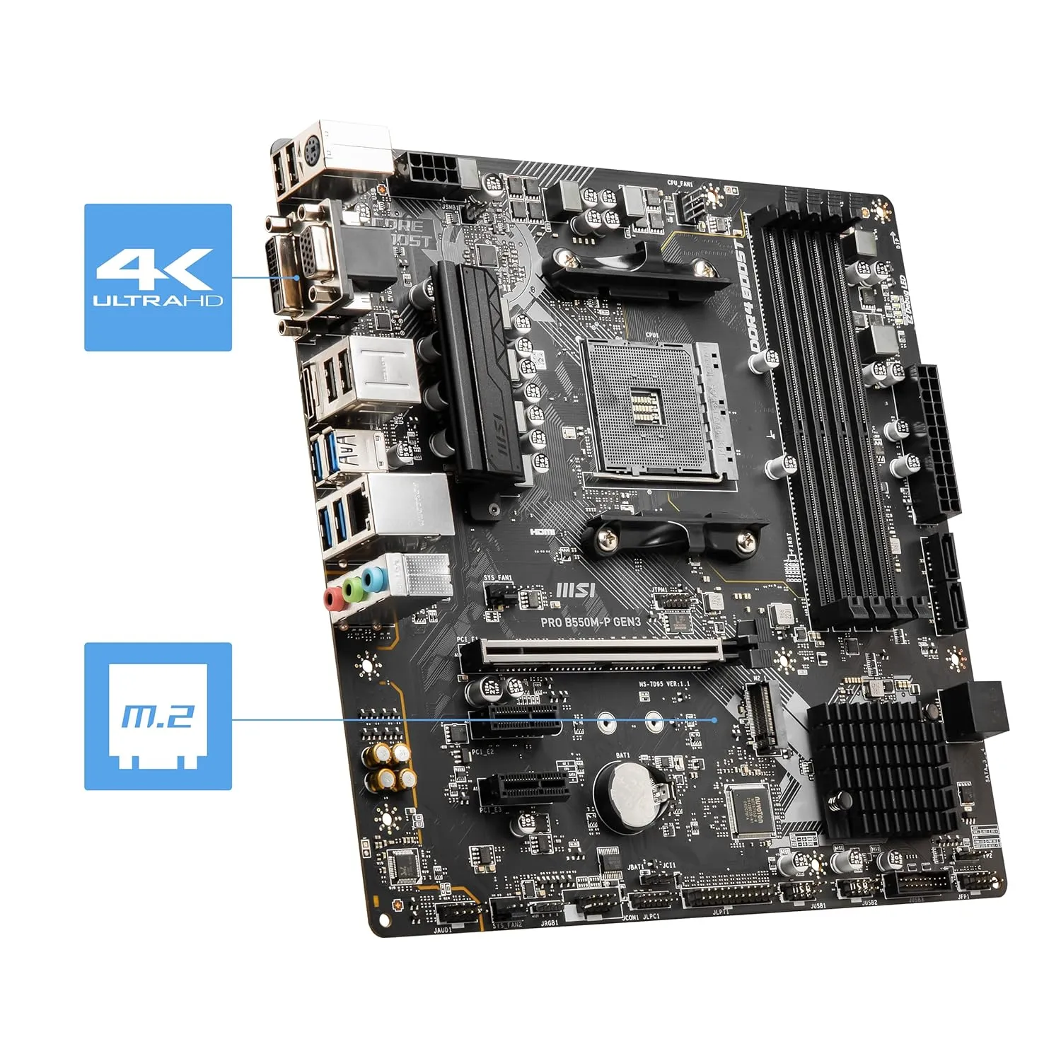 Msi Pro B550m-p Gen3 Motherboard overview 2