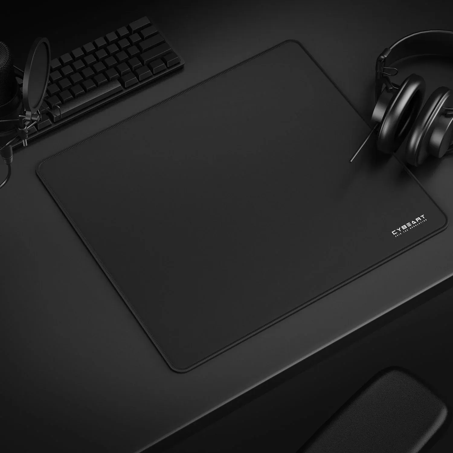 CYBEART | Ghost (Black) Gaming Mouse Pad | Large Premium Licensed Gaming Mouse Pad (450 x 350 x 4mm / Rapid Series) overview 1