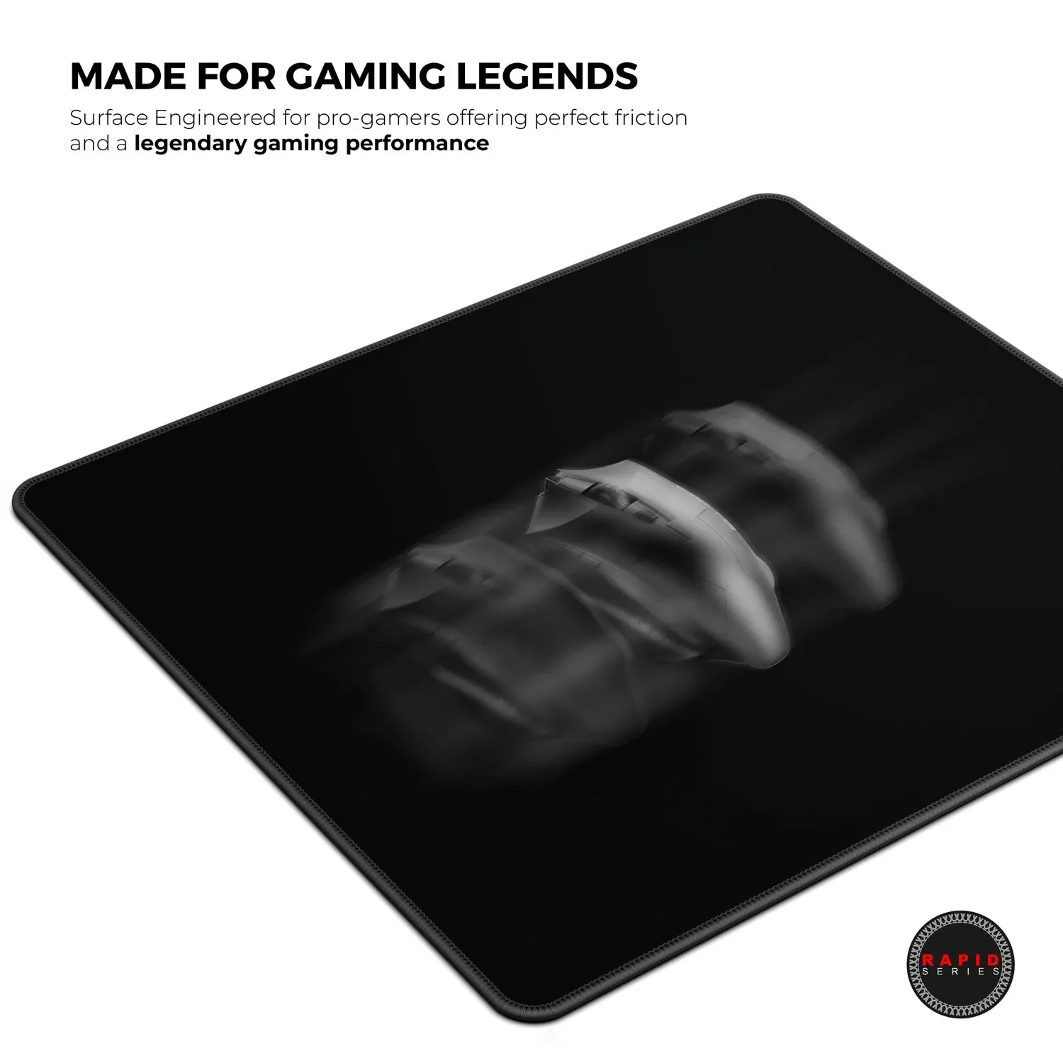 CYBEART | Ghost (Black) Gaming Mouse Pad | Large Premium Licensed Gaming Mouse Pad (450 x 350 x 4mm / Rapid Series) overview 4