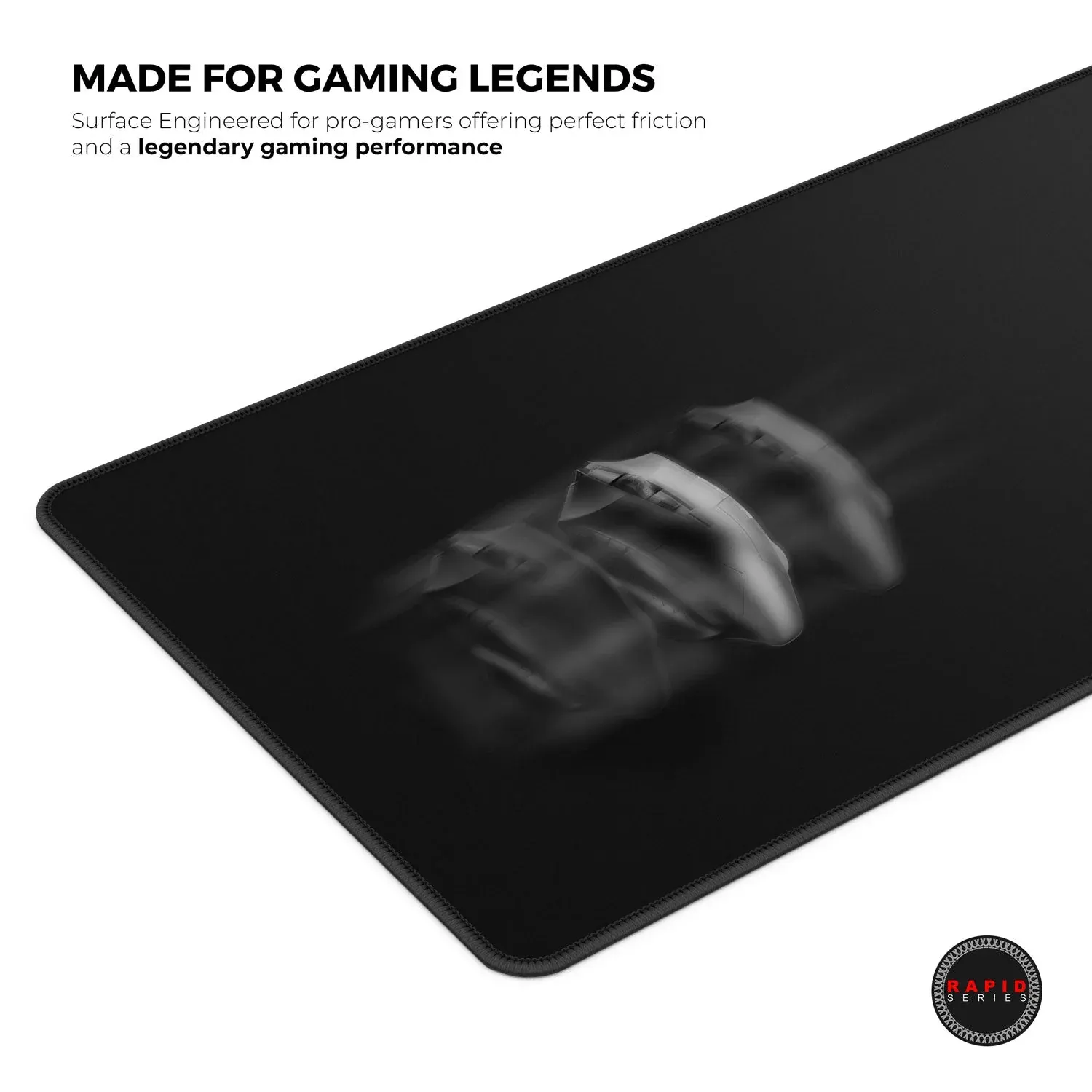 CYBEART | Ghost (Black) Gaming Mouse Pad | XXL Premium Licensed Gaming Mouse Pad (900 x 400 x 4mm / Rapid Series) overview 4