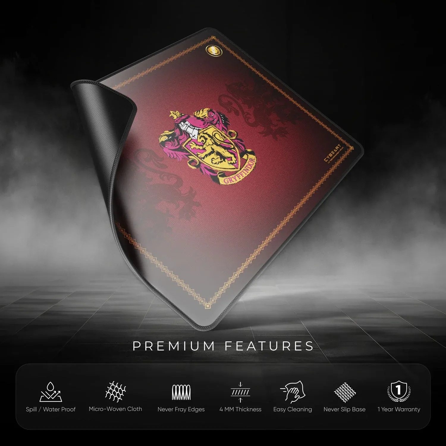 CYBEART | Gryffindor Classic Gaming Mouse Pad | Large Premium Licensed Gaming Mouse Pad (450 x 350 x 4mm / Rapid Series) overview 16