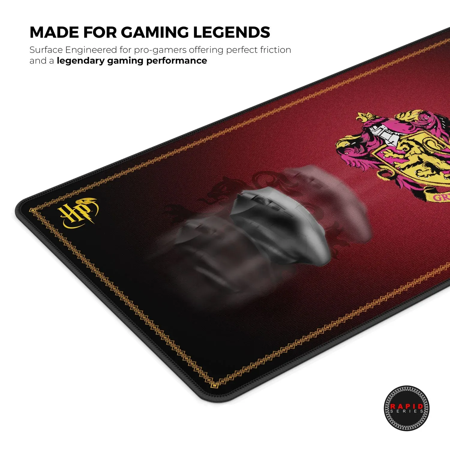 CYBEART | Gryffindor Classic Gaming Mouse Pad | XXL Premium Licensed Gaming Mouse Pad (900 x 400 x 4mm / Rapid Series) overview 4