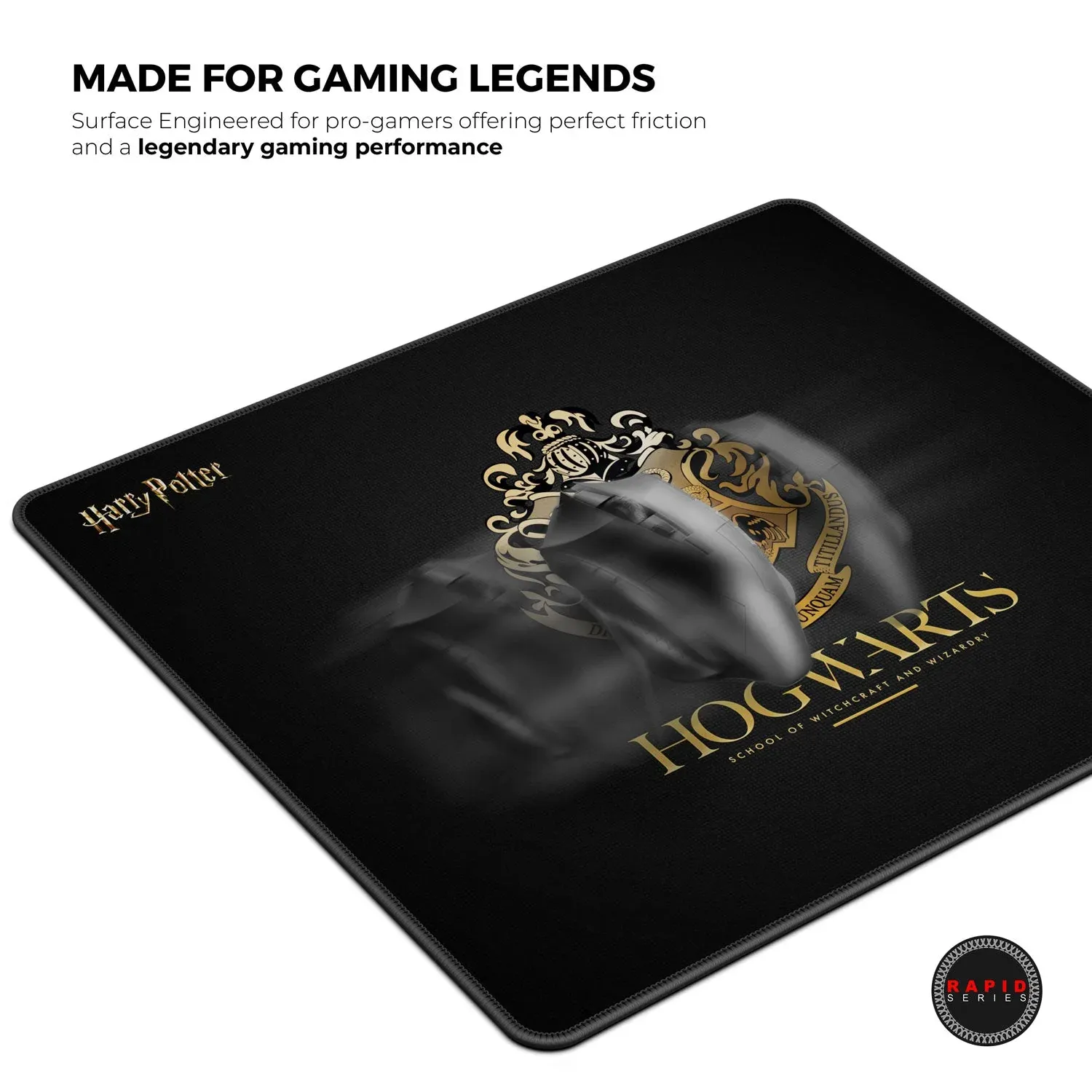 CYBEART | Hogwarts Gaming Mouse Pad | Large Premium Licensed Gaming Mouse Pad (450 x 350 x 4mm / Rapid Series) overview 4