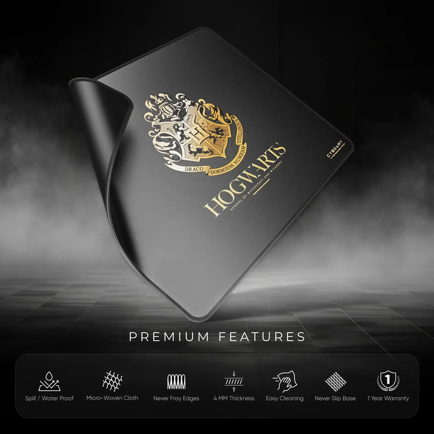 CYBEART | Hogwarts Gaming Mouse Pad | Large Premium Licensed Gaming Mouse Pad (450 x 350 x 4mm / Rapid Series) overview 8
