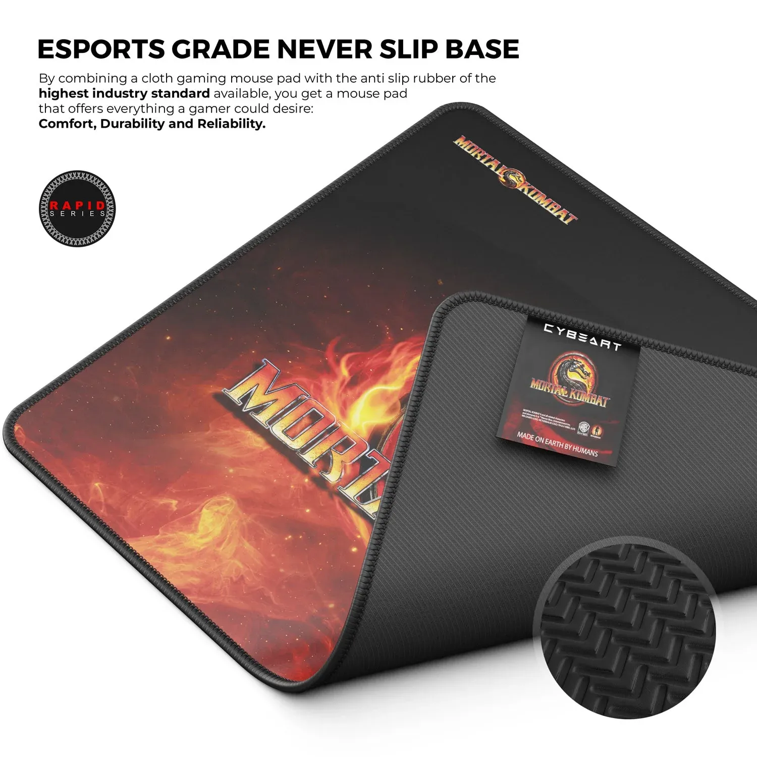 CYBEART | Mortal Kombat Gaming Mouse Pad | Large Premium Licensed Gaming Mouse Pad (450 x 350 x 4mm / Rapid Series) overview 3