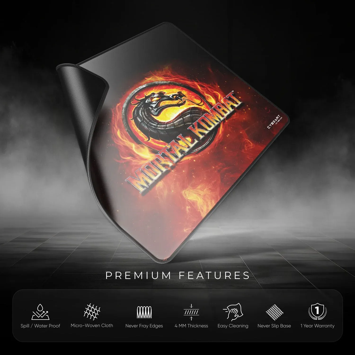 CYBEART | Mortal Kombat Gaming Mouse Pad | Large Premium Licensed Gaming Mouse Pad (450 x 350 x 4mm / Rapid Series) overview 8