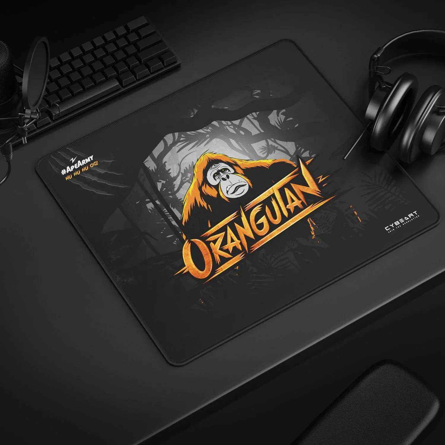 CYBEART | Orangutan Gaming Mouse Pad | Large Premium Licensed Gaming Mouse Pad (450 x 350 x 4mm / Rapid Series) overview 1