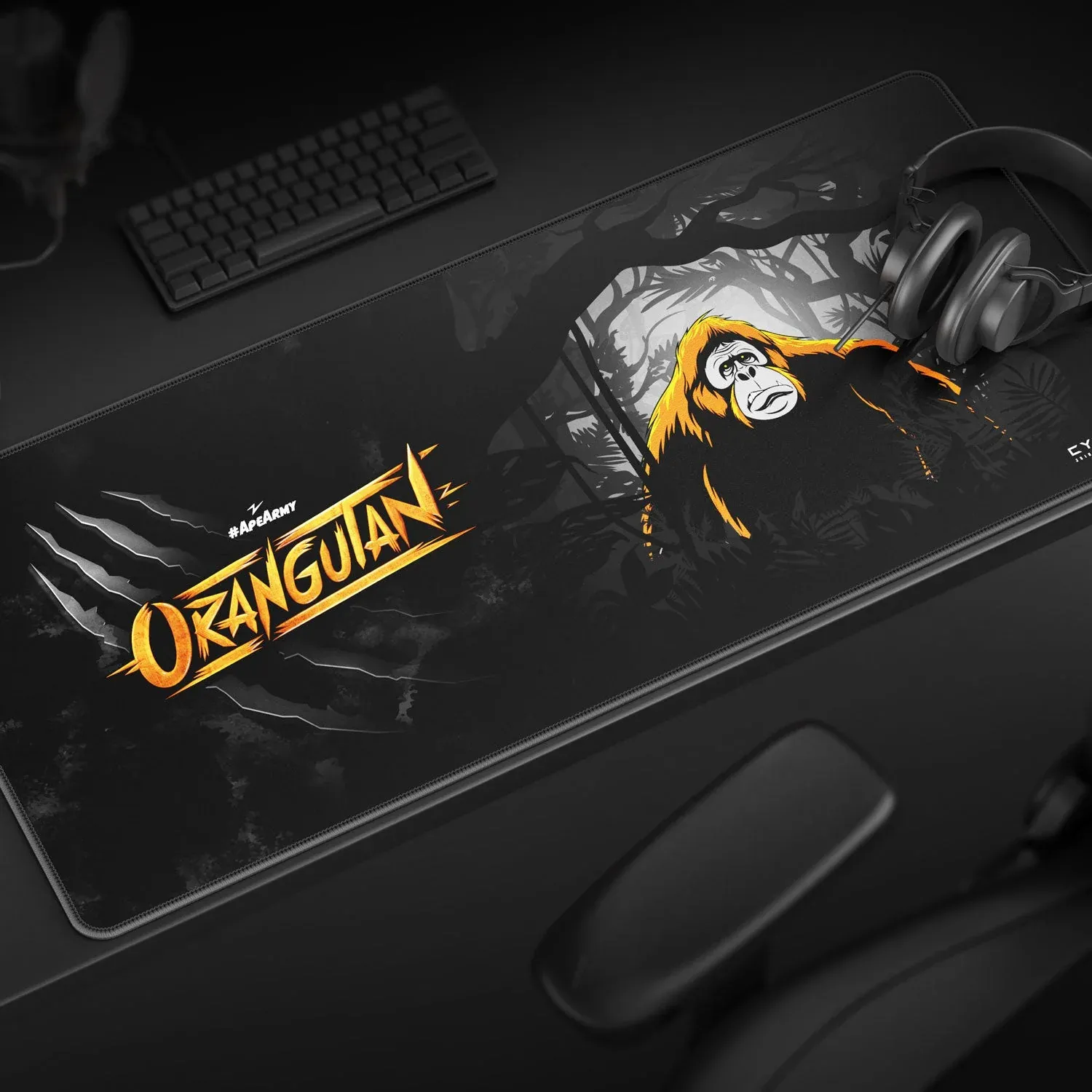 CYBEART | Orangutan Gaming Mouse Pad | XXL Premium Licensed Gaming Mouse Pad (900 x 400 x 4mm / Rapid Series) overview 9