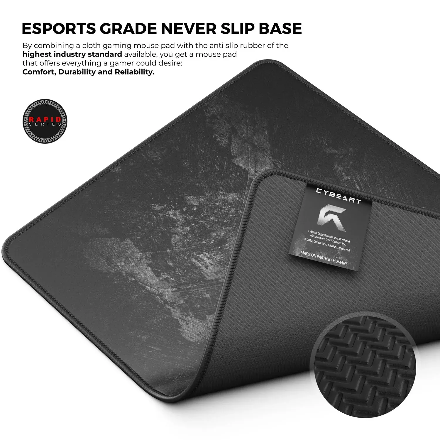 CYBEART | Signature Edition Gaming Mouse Pad | Large Premium Licensed Gaming Mouse Pad (450 x 350 x 4mm / Rapid Series) overview 3