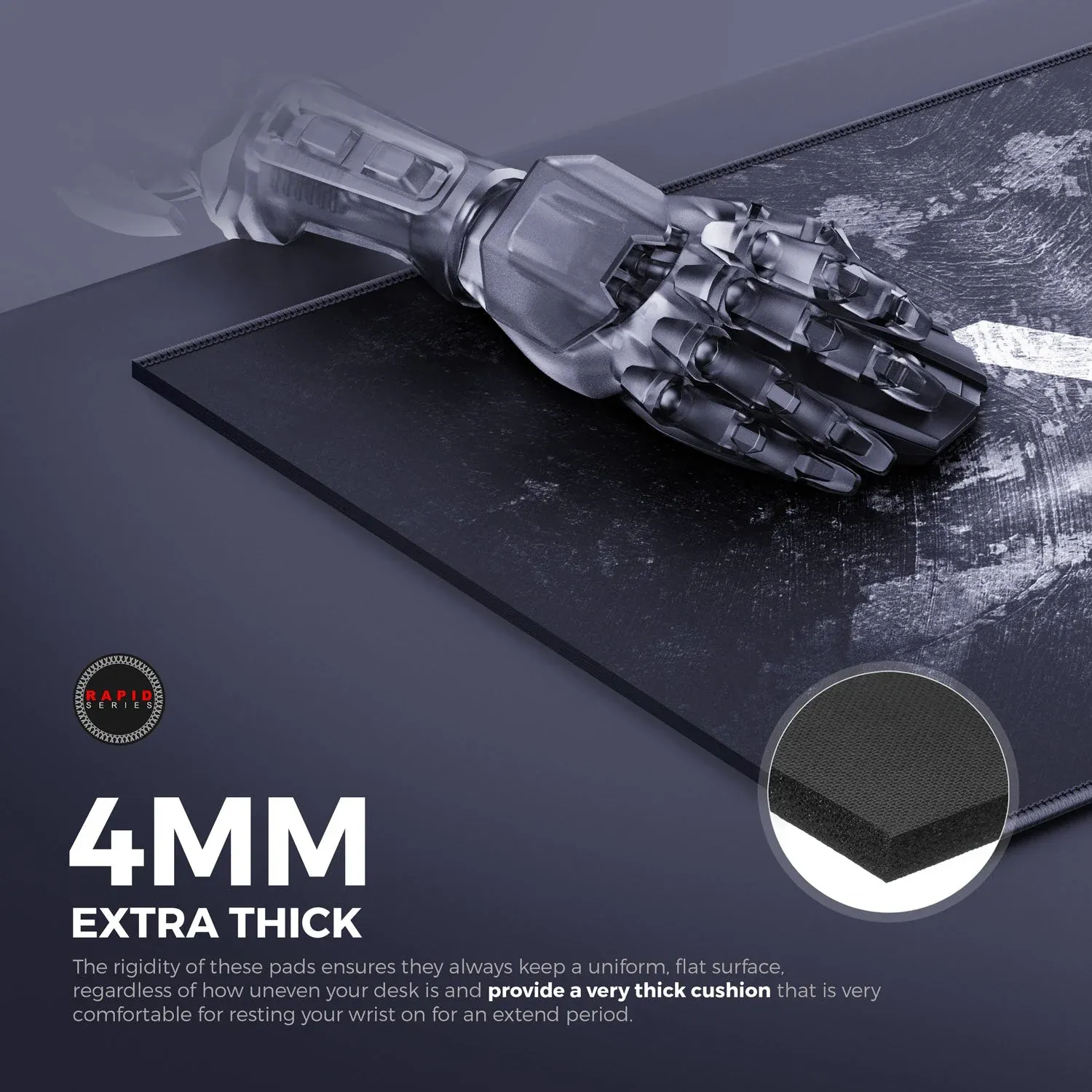 CYBEART | Signature Edition Gaming Mouse Pad | Large Premium Licensed Gaming Mouse Pad (450 x 350 x 4mm / Rapid Series) overview 6