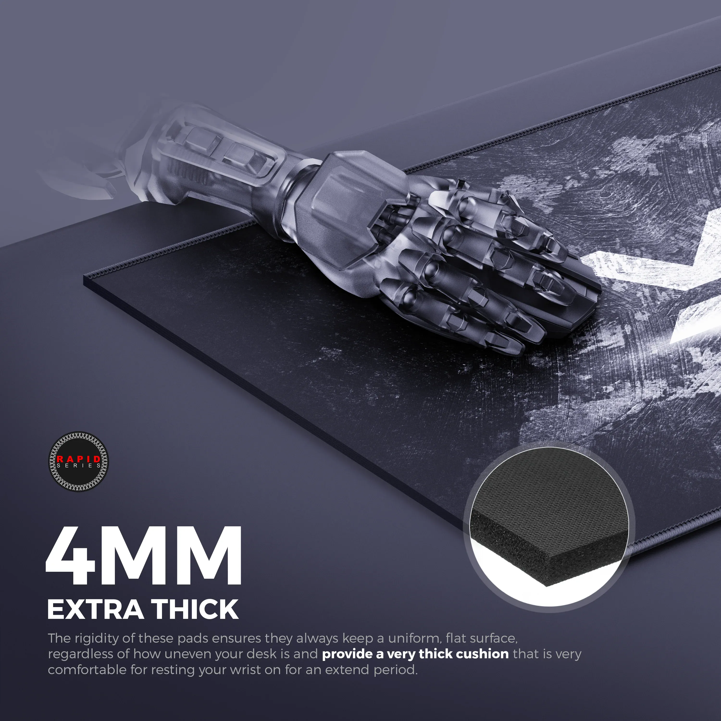 CYBEART | Signature Edition Gaming Mouse Pad | XXL Premium Licensed Gaming Mouse Pad (900 x 400 x 4mm / Rapid Series) overview 6