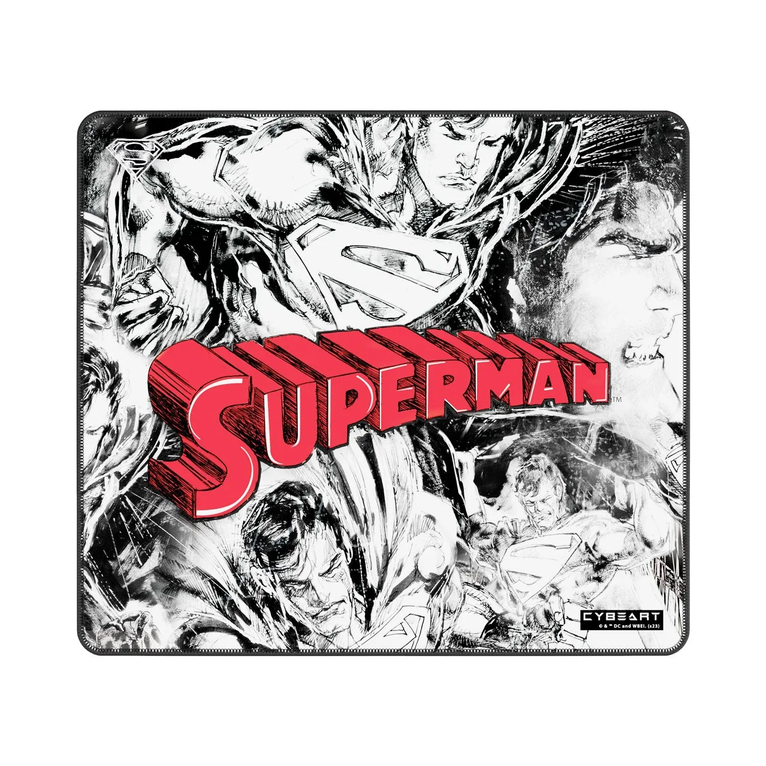 CYBEART | Superman Jim Lee Edition Gaming Mouse Pad | Large Premium Licensed Gaming Mouse Pad (450 x 350 x 4mm / Rapid Series) overview 1