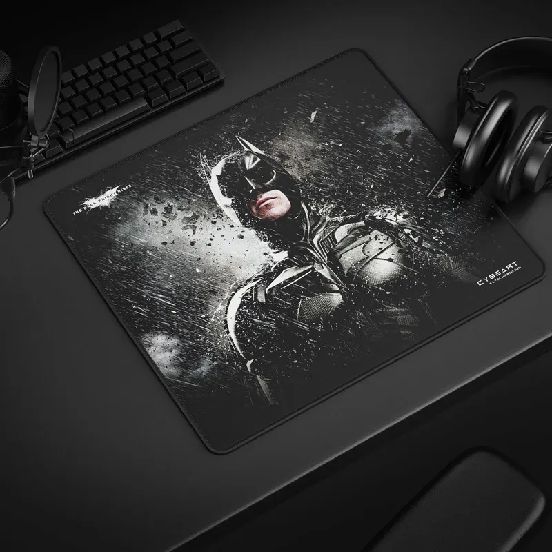 Cybeart | Batman - The Dark Knight Rises Gaming Mouse Pad (Large - 450x400x4mm) | Waterproof, Never Slip Base, Stitched Edges, Esports Grade overview 1