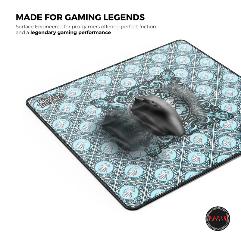 Cybeart | House Stark Gaming Mouse Pad (Large - 450x400x4mm) | Waterproof, Never Slip Base, Stitched Edges, Esports Grade overview 4