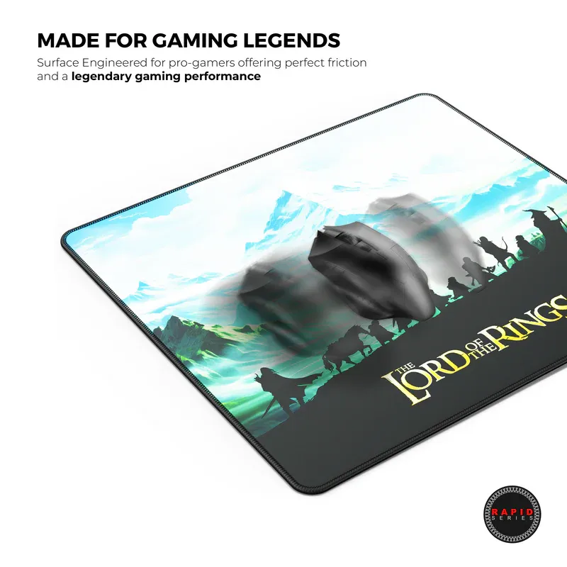 Cybeart | Lord of The Rings Gaming Mouse Pad (Large - 450x400x4mm) | Waterproof, Never Slip Base, Stitched Edges, Esports Grade overview 9
