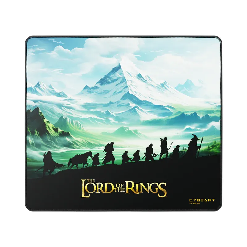 Cybeart | Lord of The Rings Gaming Mouse Pad (Large - 450x400x4mm) | Waterproof, Never Slip Base, Stitched Edges, Esports Grade