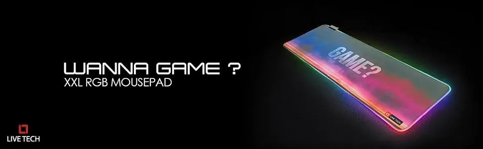 Live Tech Gaming Mouse Pad Large Extended RGB (XXL) overview 1
