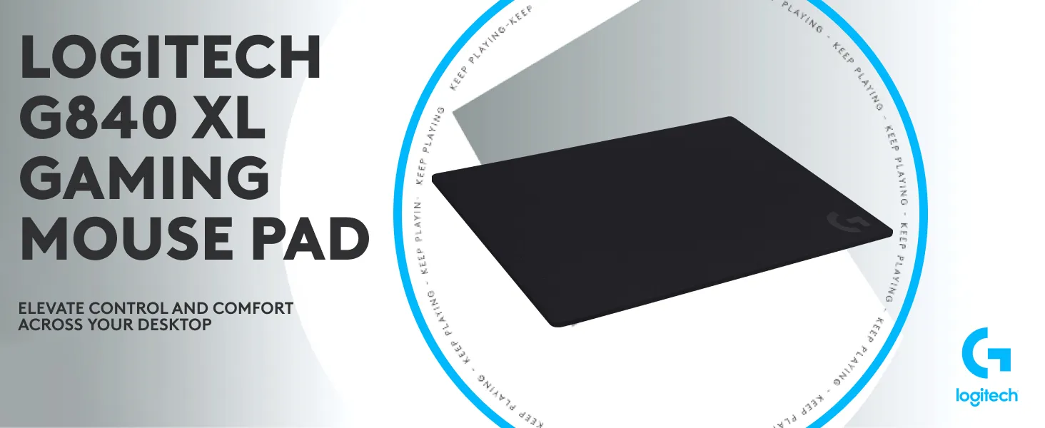 Logitech G G840 XL Gaming Mouse Pad (Black) overview 1