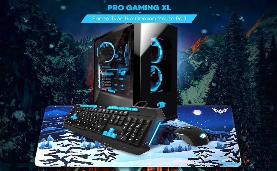 WAR HAMMER GX1050 Extended Size Gaming Mouse Pad (Extended XL, Arctic) overview 1