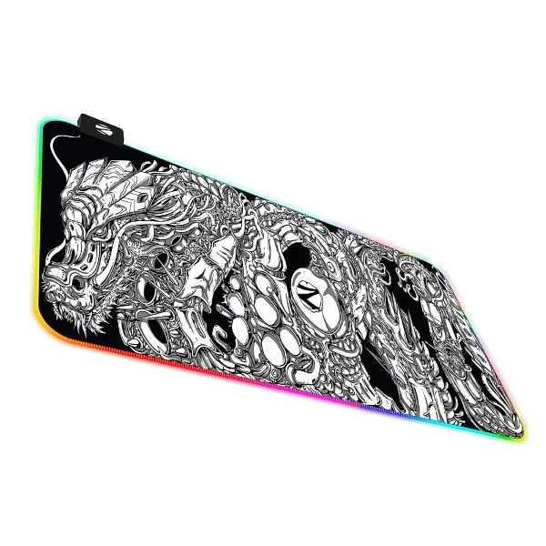 Zebronics Blaze XL RGB Gaming Mouse pad Black White