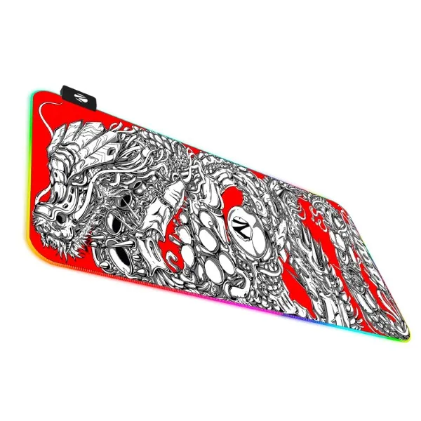 Zebronics Blaze XL RGB Gaming Mouse pad Red White