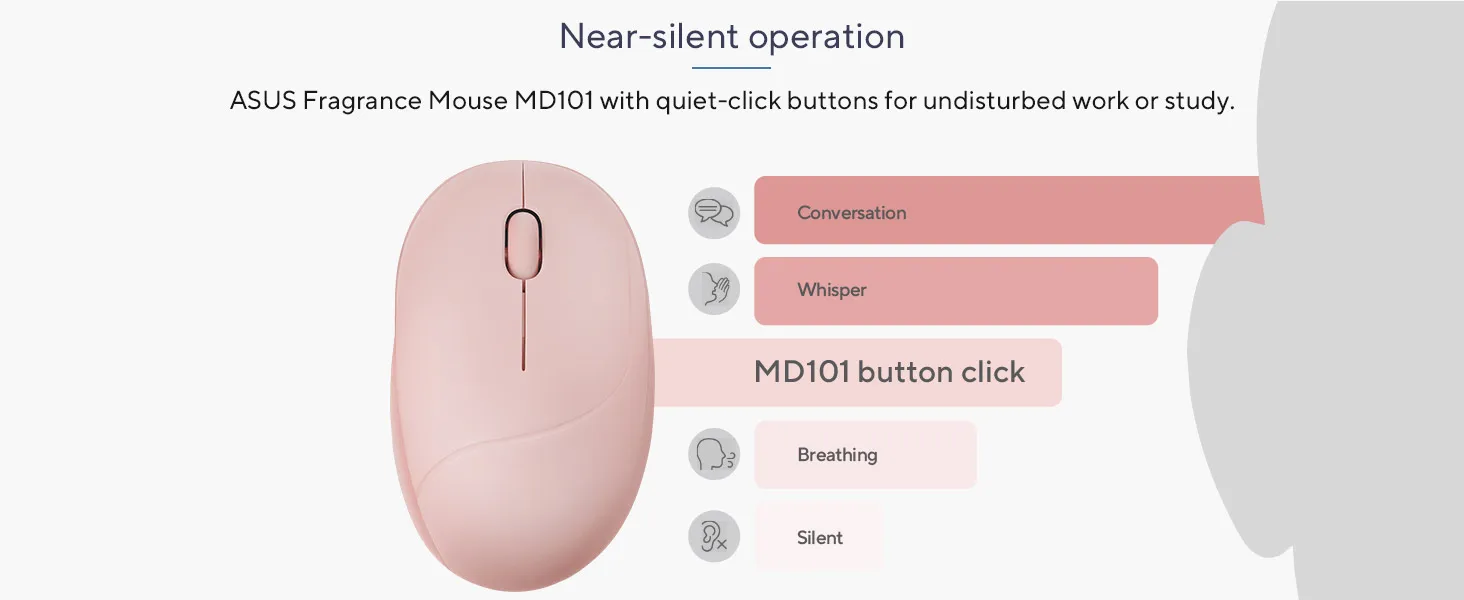 ASUS MD101 Fragrance Mouse (Rose Clay) overview 6