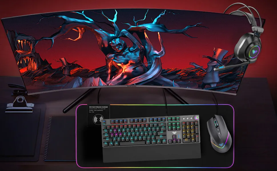 AULA F805 Wired Gaming Mouse (Black) overview 7