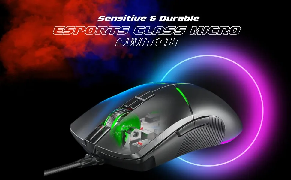 AULA F820 Gaming Mouse Wired Optical Gaming Mouse overview 5