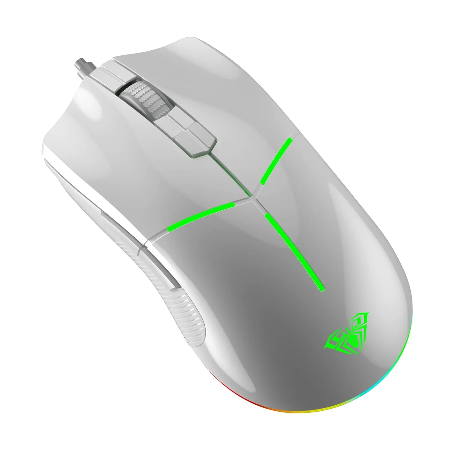 AULA F820 Gaming Wired Mouse with 8 Key (White) overview 1