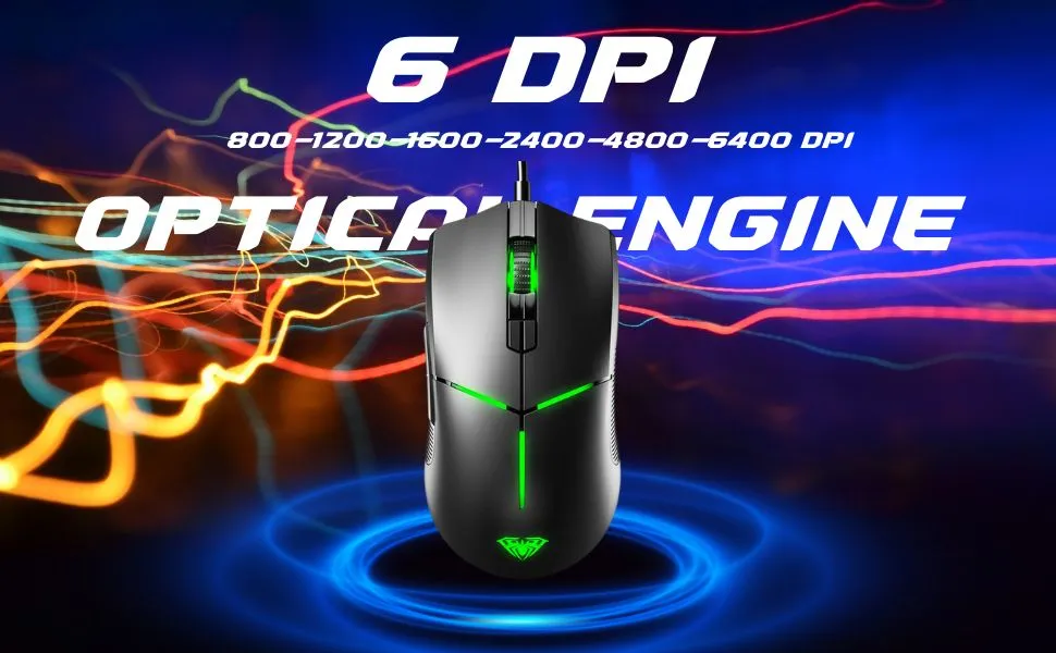AULA F820 Gaming Wired Mouse with 8 Key (White) overview 8