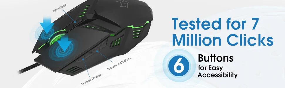 Amkette EvoFox Shadow Wired Gaming Mouse (Black) overview 5