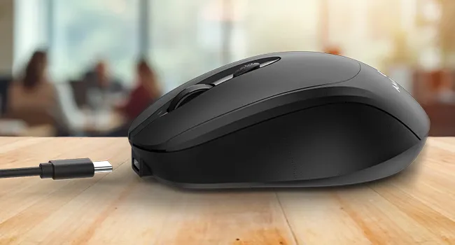 Amkette Hush Pro Byte Plus Rechargeable Wireless Mouse (Black) overview 4