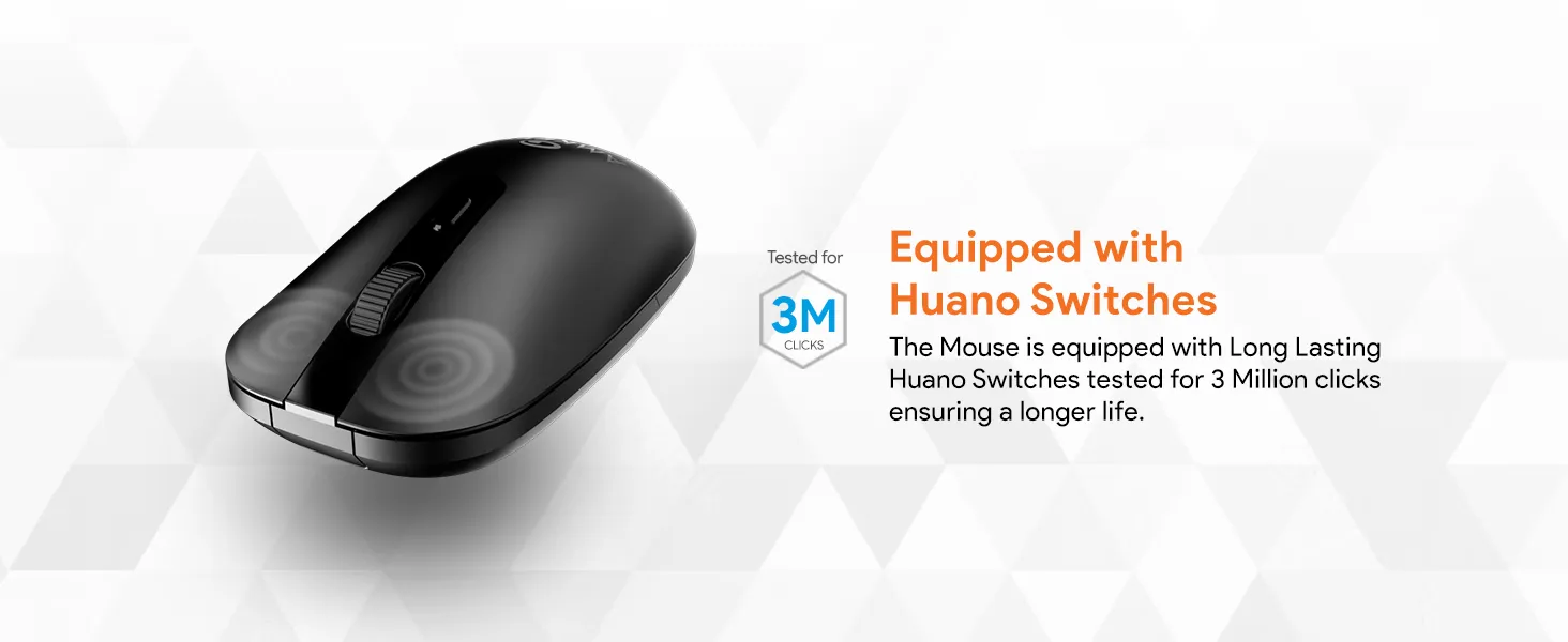 Amkette Hush Pro Edge Wireless Mouse (Black) overview 5