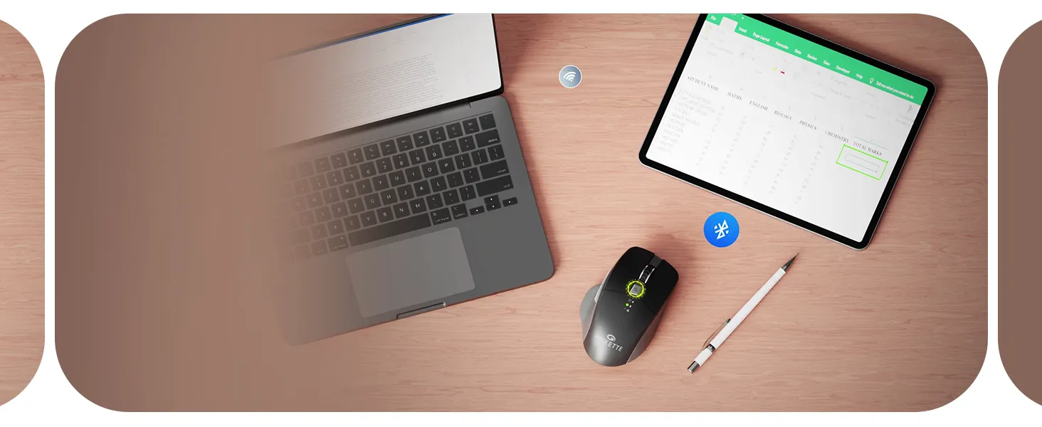 Amkette Hush Pro Epic M Rechargeable Wireless Mouse - (Black) overview 2